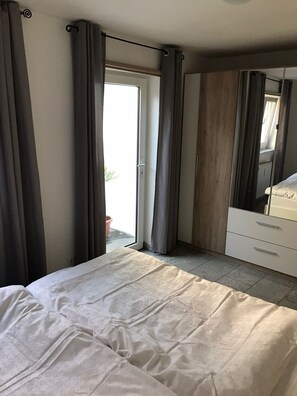 1 makuuhuone, vuodevaatteet