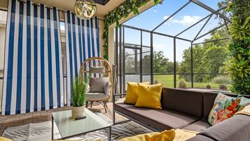 TV, foosball, stereo