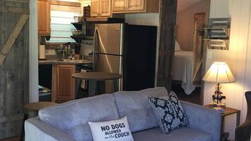 Smart TV, fireplace, stereo