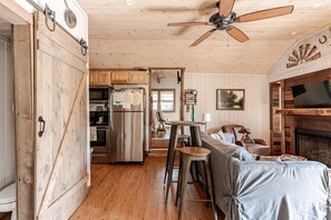 智能電視、壁爐、音響