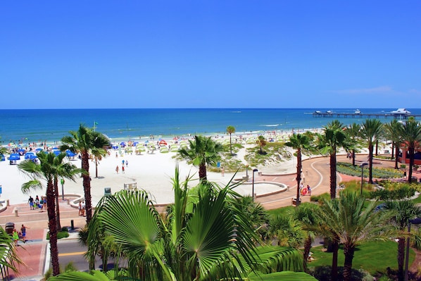 Sun-loungers, beach towels