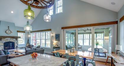 Newly Built Luxury Lakefront Cottage with Fire Pit, Dock, Game Room