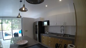 Luxury Apartment, 2 Bedrooms, Private Pool | Private kitchen | Coffee/tea maker, fridge, microwave, stovetop - Siaan Luxury 2BR Condo by Baitna (Playa del Carmen)