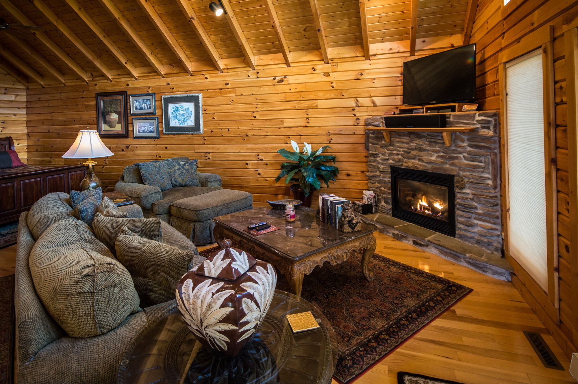 平面電視、  壁爐、音樂庫、影像庫