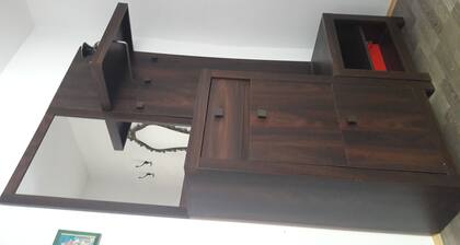 Diese Villa verfügt über ein Wohnzimmer und eine voll ausgestattete Küche.