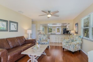 TV - Island Hideaway East: 5 Minute Walk to Beach, Private Pool by Anna Maria Life Vacation Rentals (Holmes Beach)
