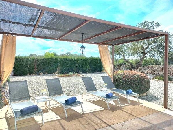 Terrace/patio - Modern country house with private pool (Felanitx)