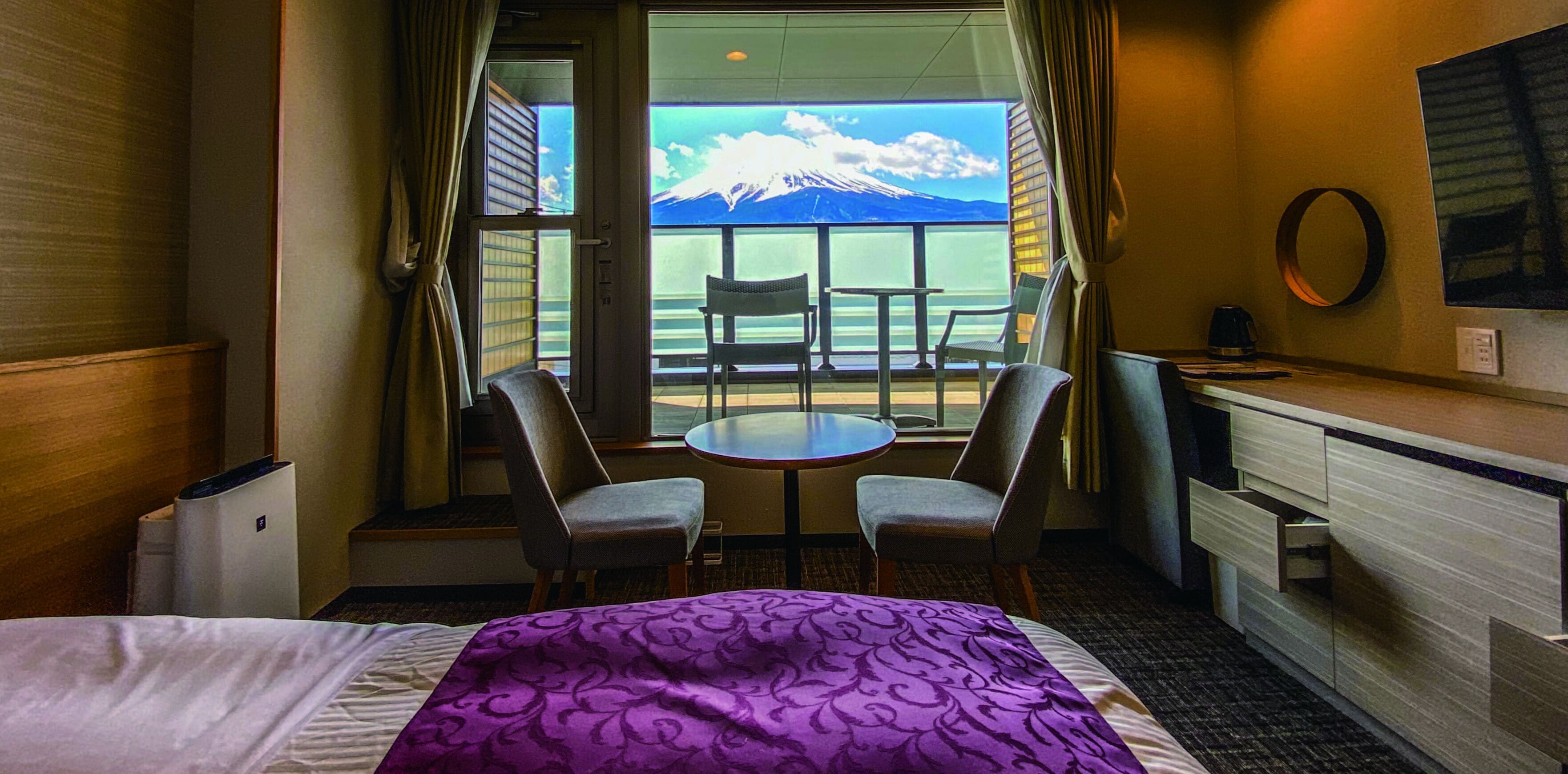 Deluxe Twin Room - Mountain View with Terrace (25.64sqm) | Down duvets, desk, blackout curtains, iron/ironing board