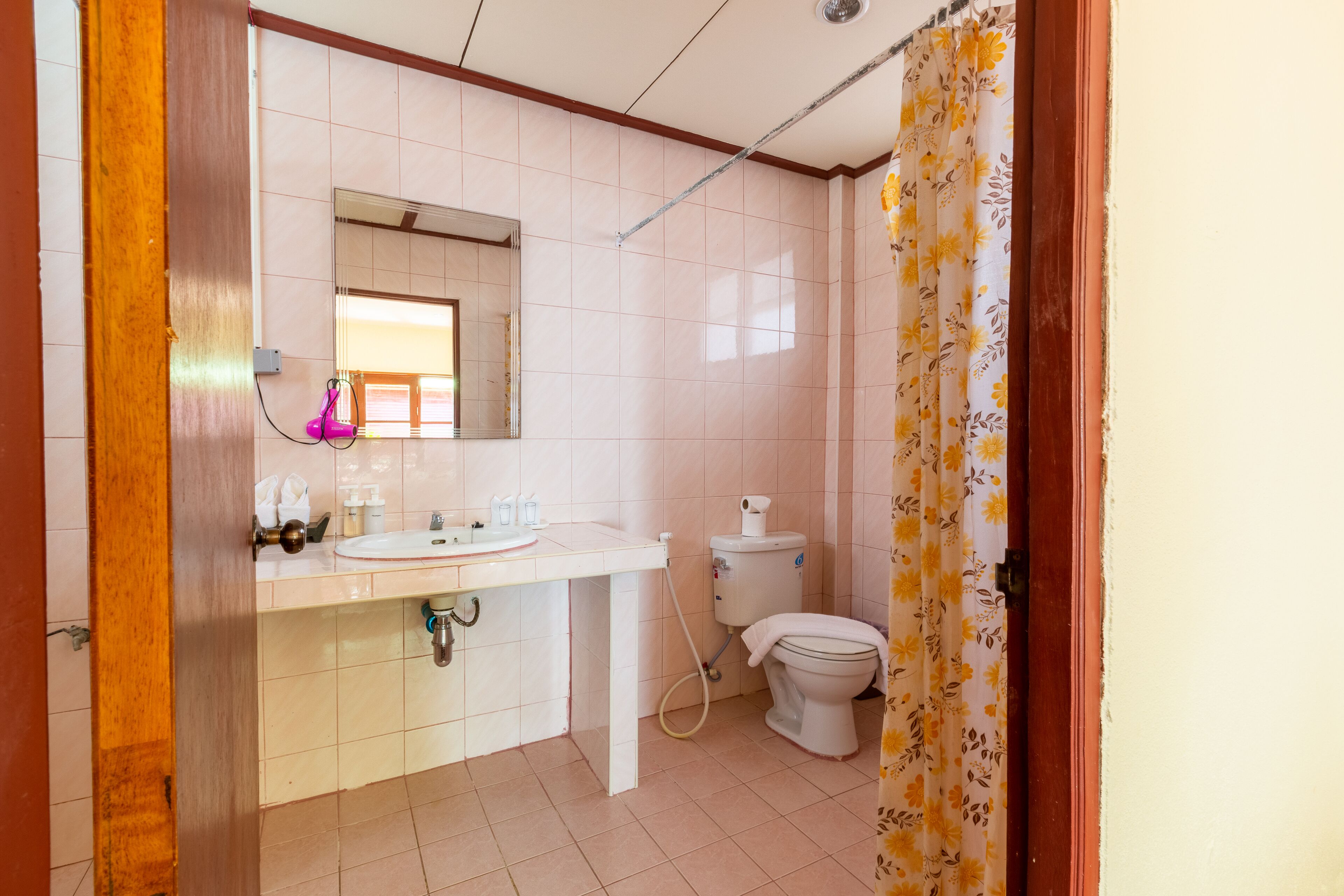 shower, free toiletries, hair dryer, bidet