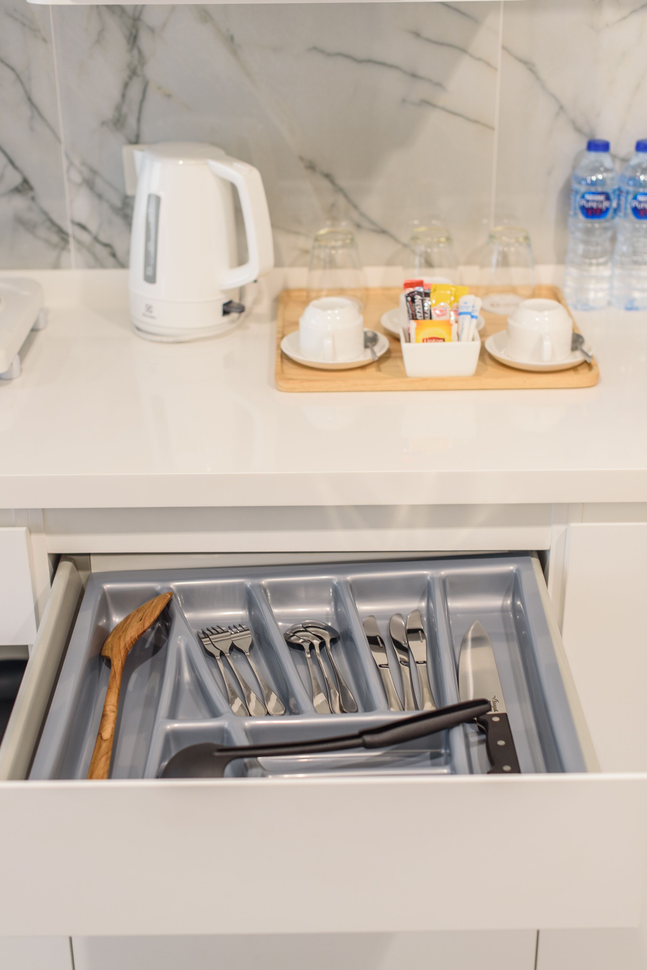 two bedroom family suites | private kitchenette | fridge, coffee/tea maker