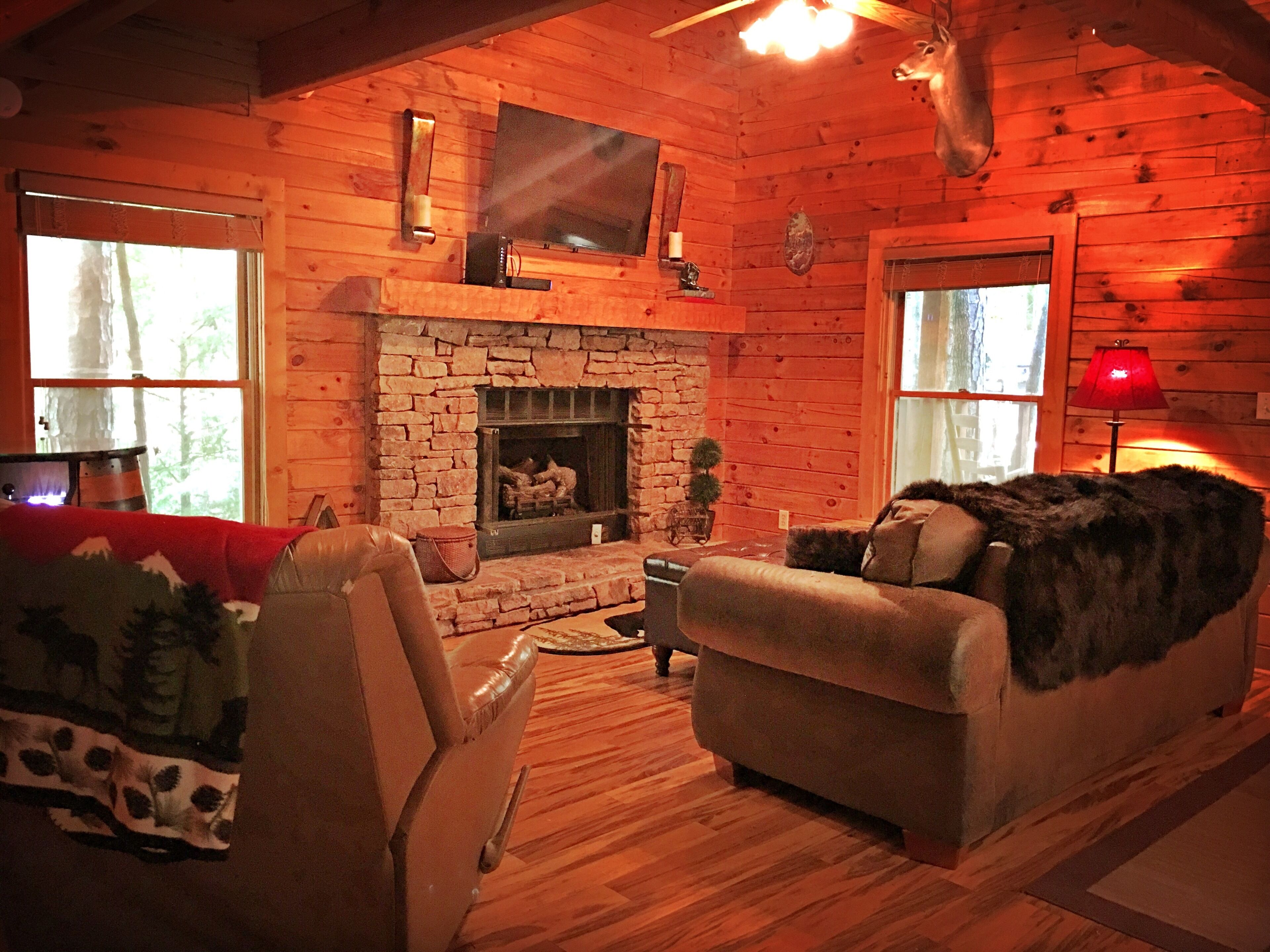 Smart TV, caminetto, videogiochi