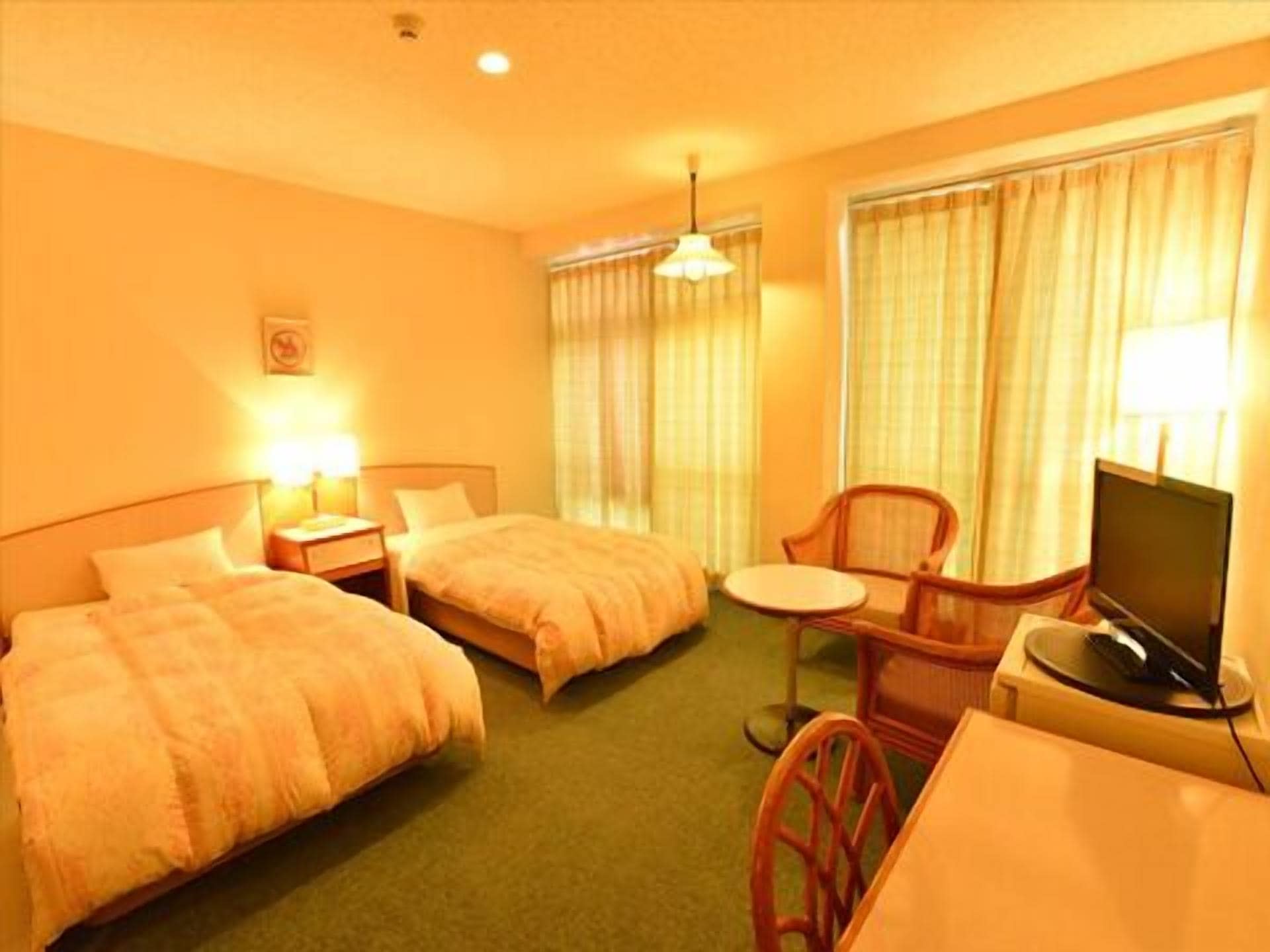 Desk, free WiFi, bed sheets