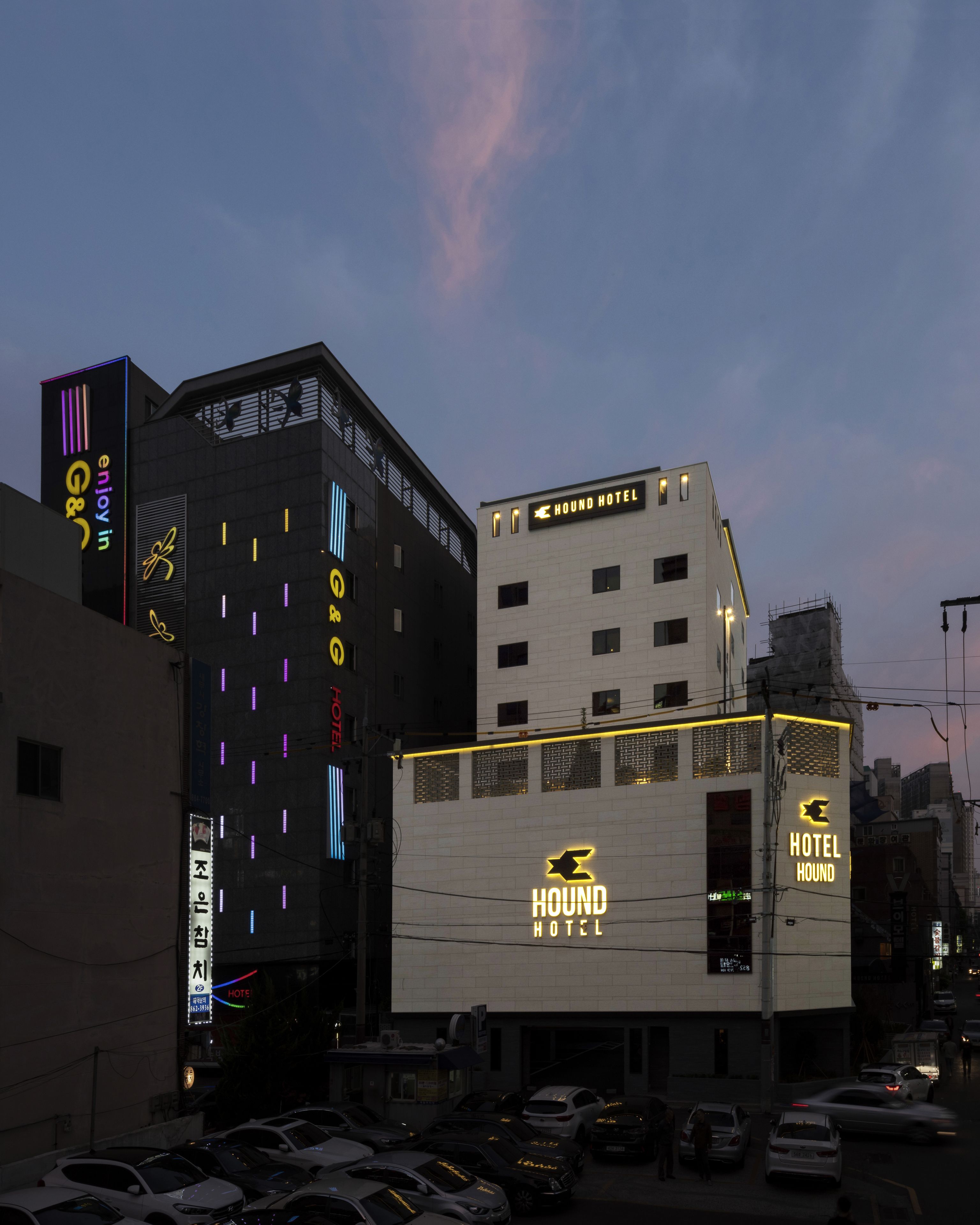 front of property – evening/night