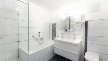 Hair dryer, towels