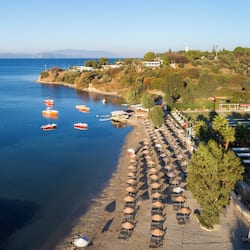 Private beach, beach bar