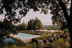 Outdoor wedding area