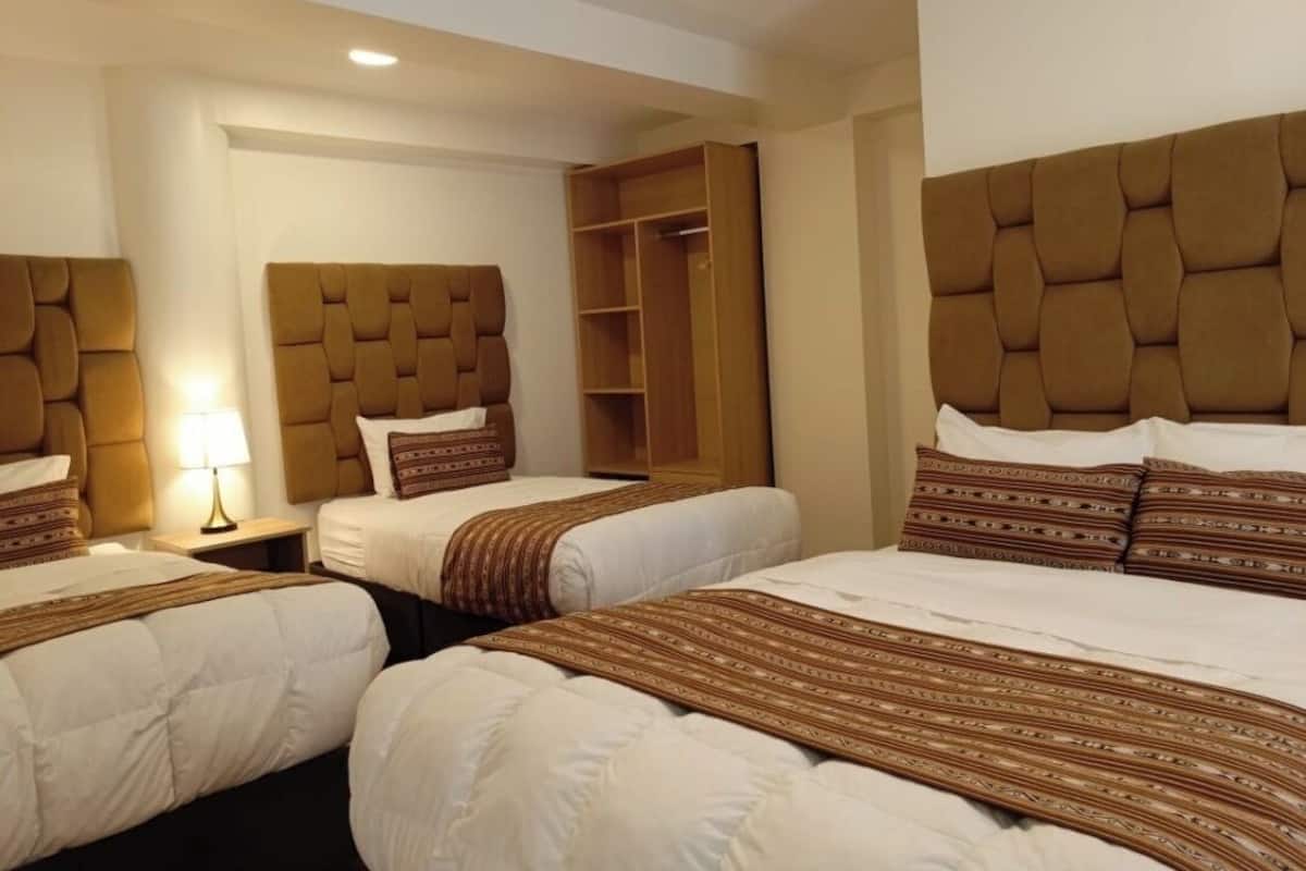 20 bedrooms, down duvets, memory-foam beds, in-room safe