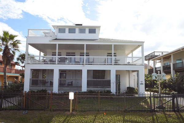 Grand beachfront home with wraparound decks and ocean views