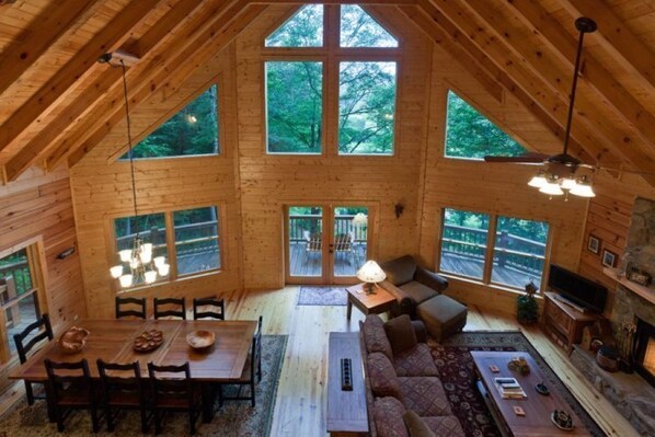 Fireplace, DVD player