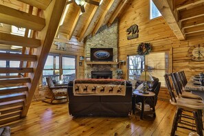 TV, fireplace, DVD player