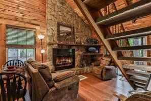 Smart TV, fireplace