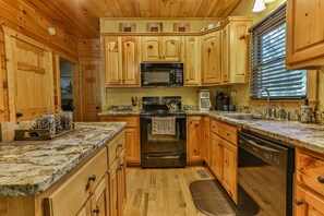 Fridge, oven, stovetop, dishwasher