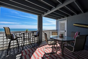 Outdoor dining - Sea Watch VIII 102 - Two Bedroom, Two Bath Oceanfront Condo (Garden City Beach)