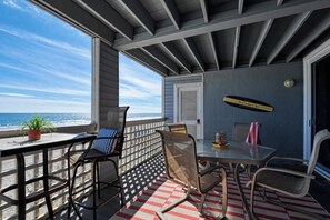 Outdoor dining - Sea Watch VIII 102 - Two Bedroom, Two Bath Oceanfront Condo (Garden City Beach)
