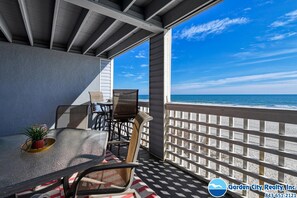 Outdoor dining - Sea Watch VIII 102 - Two Bedroom, Two Bath Oceanfront Condo (Garden City Beach)