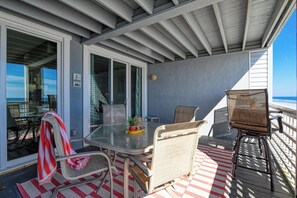 Outdoor dining - Sea Watch VIII 102 - Two Bedroom, Two Bath Oceanfront Condo (Garden City Beach)