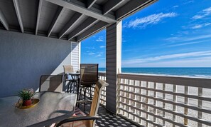 Outdoor dining - Sea Watch VIII 102 - Two Bedroom, Two Bath Oceanfront Condo (Garden City Beach)