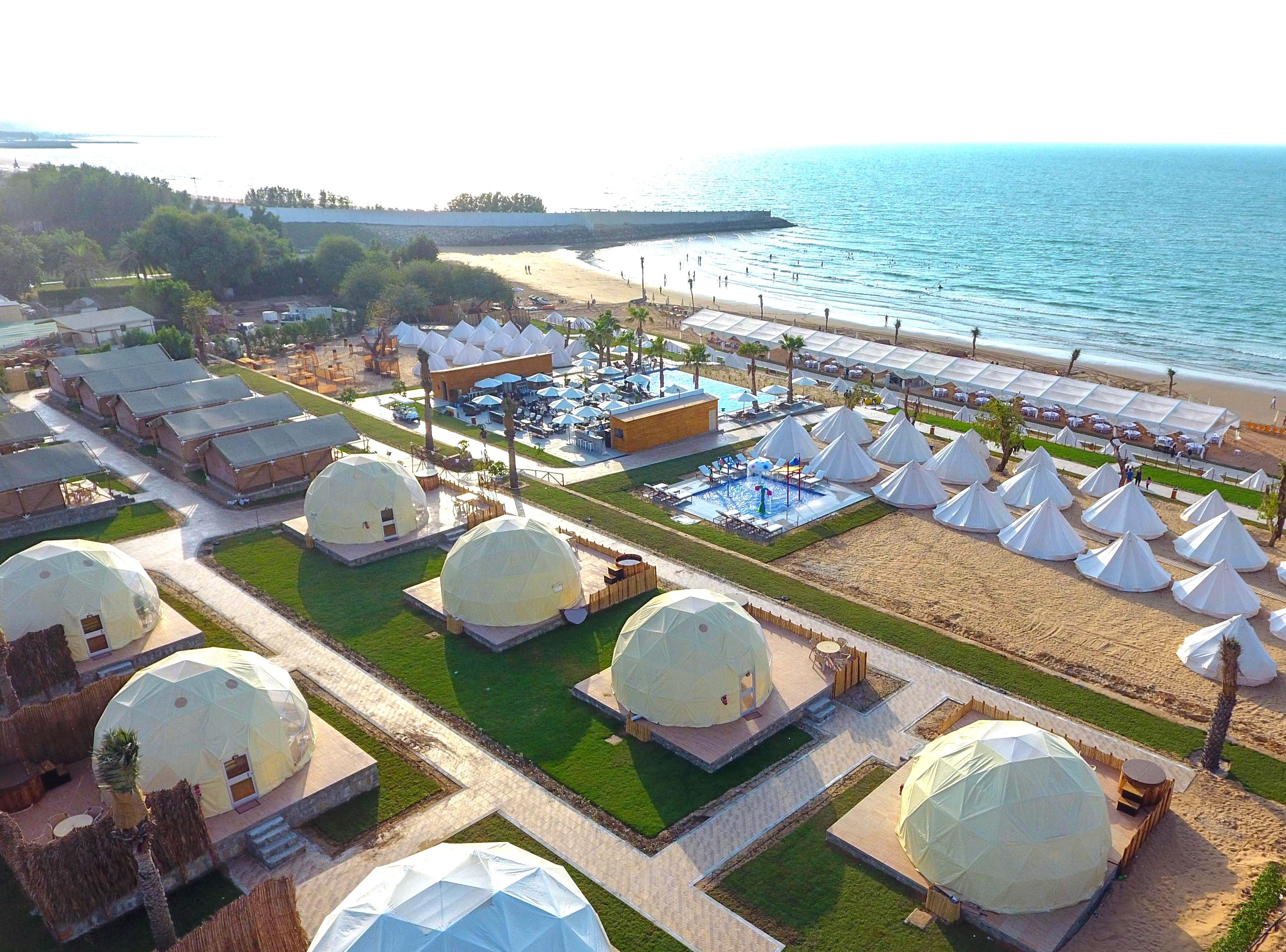 The Longbeach Campground in Ras al Khaimah, United Arab Emirates