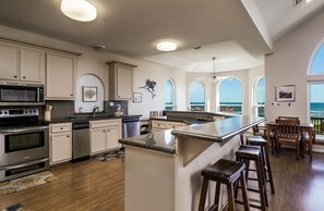 Fridge, microwave, oven, stovetop - 1st row 4 bedroom 3 bath - Best views! (Galveston)