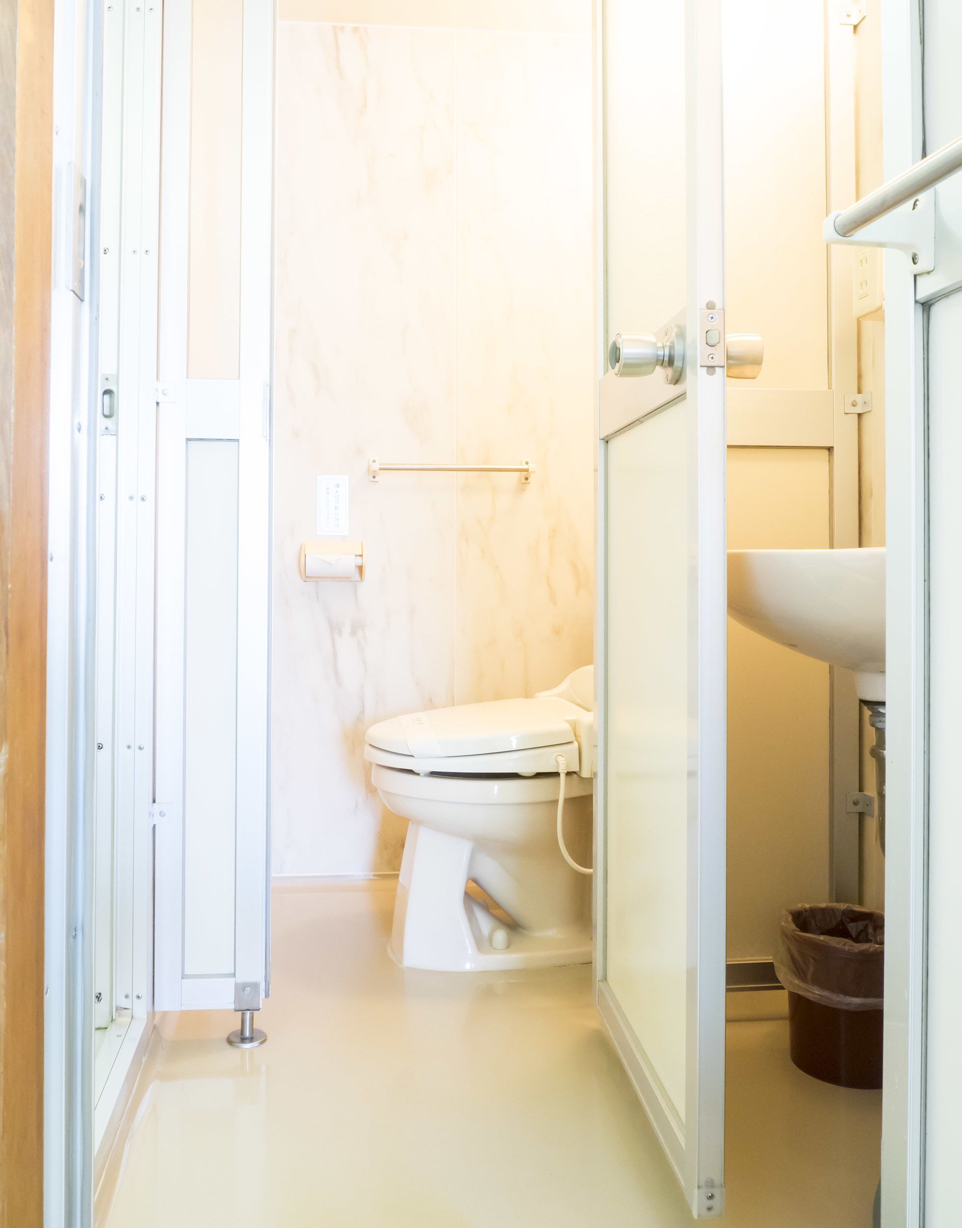 Free toiletries, hair dryer, slippers, electronic bidet