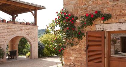 La Forge - Apartment private Terrasse, mit Blick auf den Pool und Roche de Solutré
