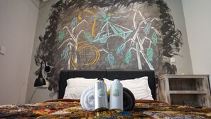 Superior Double Room | In-room safe, soundproofing, free WiFi, bed sheets - NamaStay Hostel (Ubud)