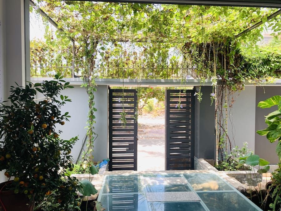 Majoituspaikan sisäänkäynti