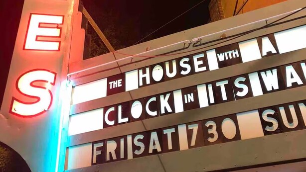 A marquee sign for 'Jones' with a clock and a date 'FRISAT 1730' indicating a performance. - Ravens Fun Bunkhouse for up to 6, Dbl Bathroom, W/D, Patio w/ Fire Pit & Grill (Westcliffe)