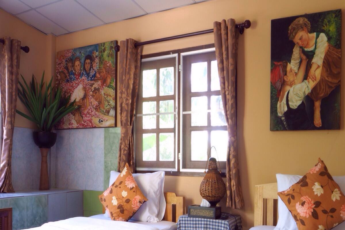 Bungalow Standard, 2 lits une place | Climatisation