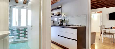 Apartment, 2 Bedrooms | Private kitchen | Full-sized fridge, microwave, stovetop, dishwasher