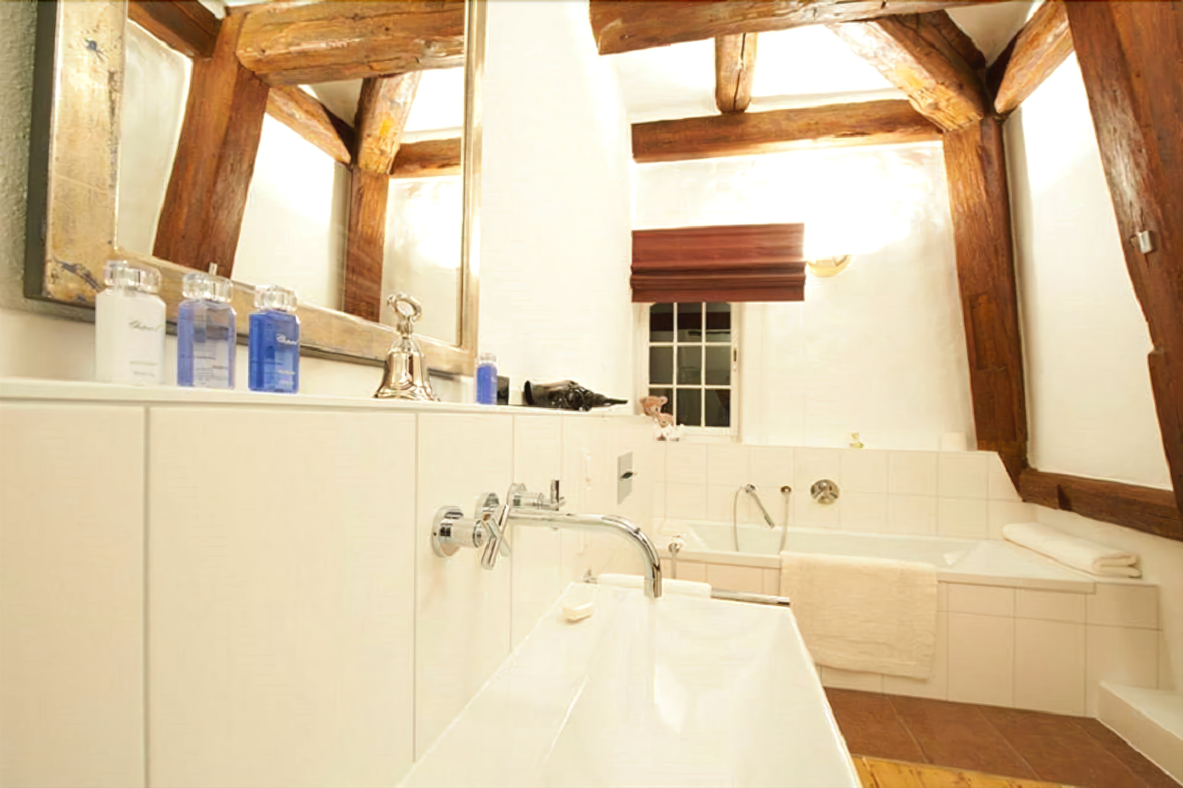 suite | bathroom | free toiletries, hair dryer, bathrobes, towels