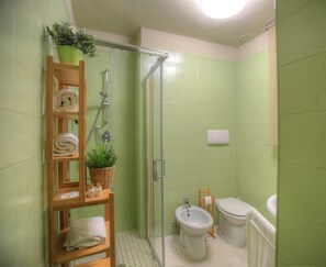 Apartment, 2 Schlafzimmer | Badezimmer | Dusche, kostenlose Toilettenartikel, Haartrockner, Bidet