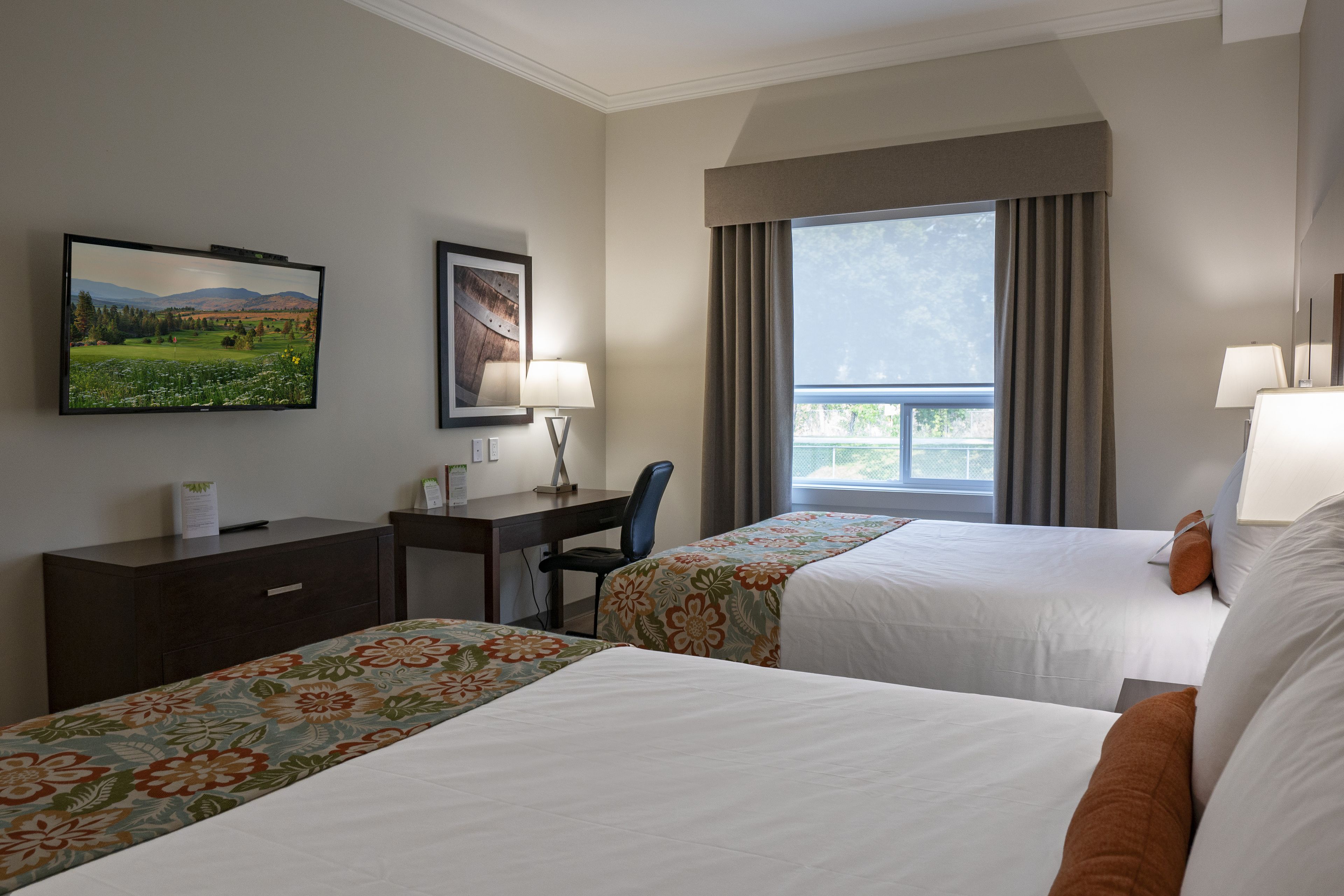 in-room safe, desk, blackout curtains, iron/ironing board