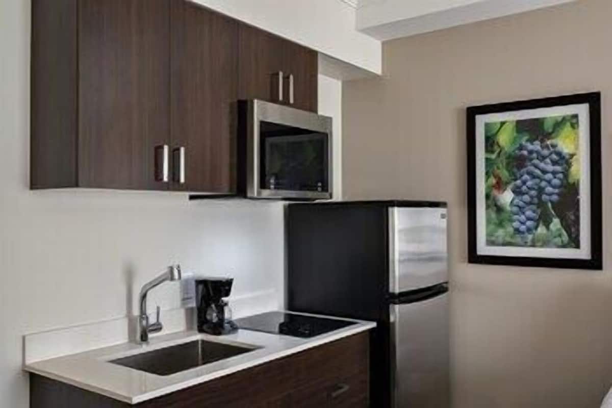 Private kitchen | Mini-fridge, microwave, coffee/tea maker, electric kettle