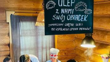 Enjoy a hearty soup in our cozy dining area, where chefs prepare traditional dishes with love.
