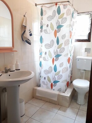 Shower, free toiletries