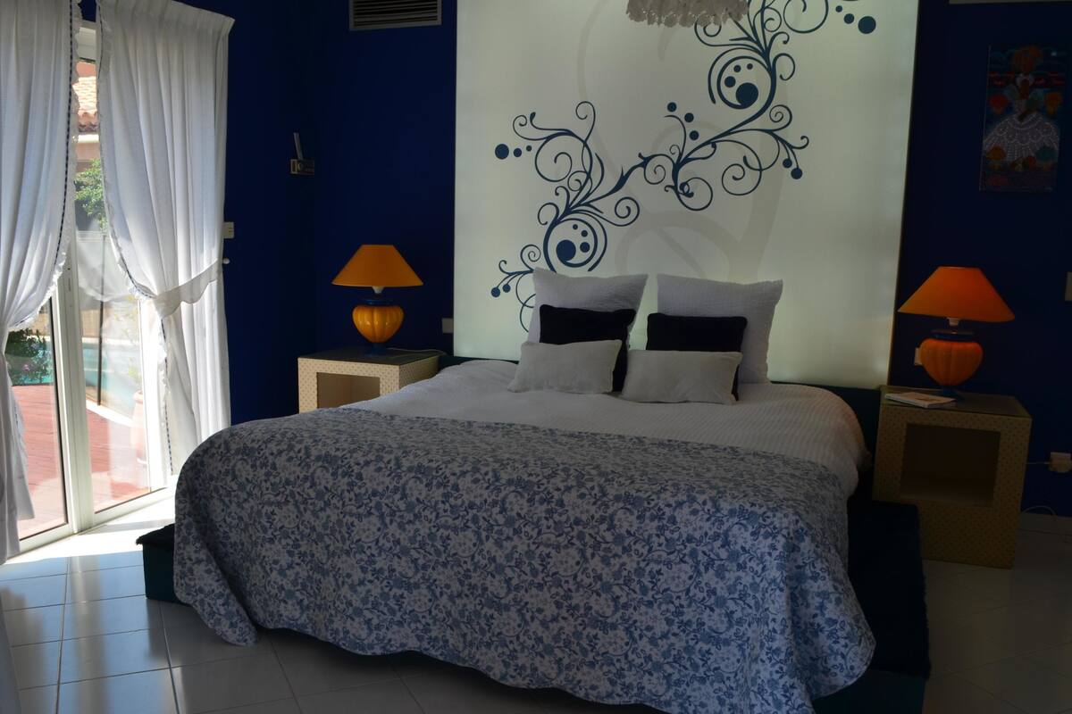 Phòng đôi tiện nghi đơn giản, phòng tắm riêng, quang cảnh biển (Baie des anges) | Truy cập Internet không dây miễn phí