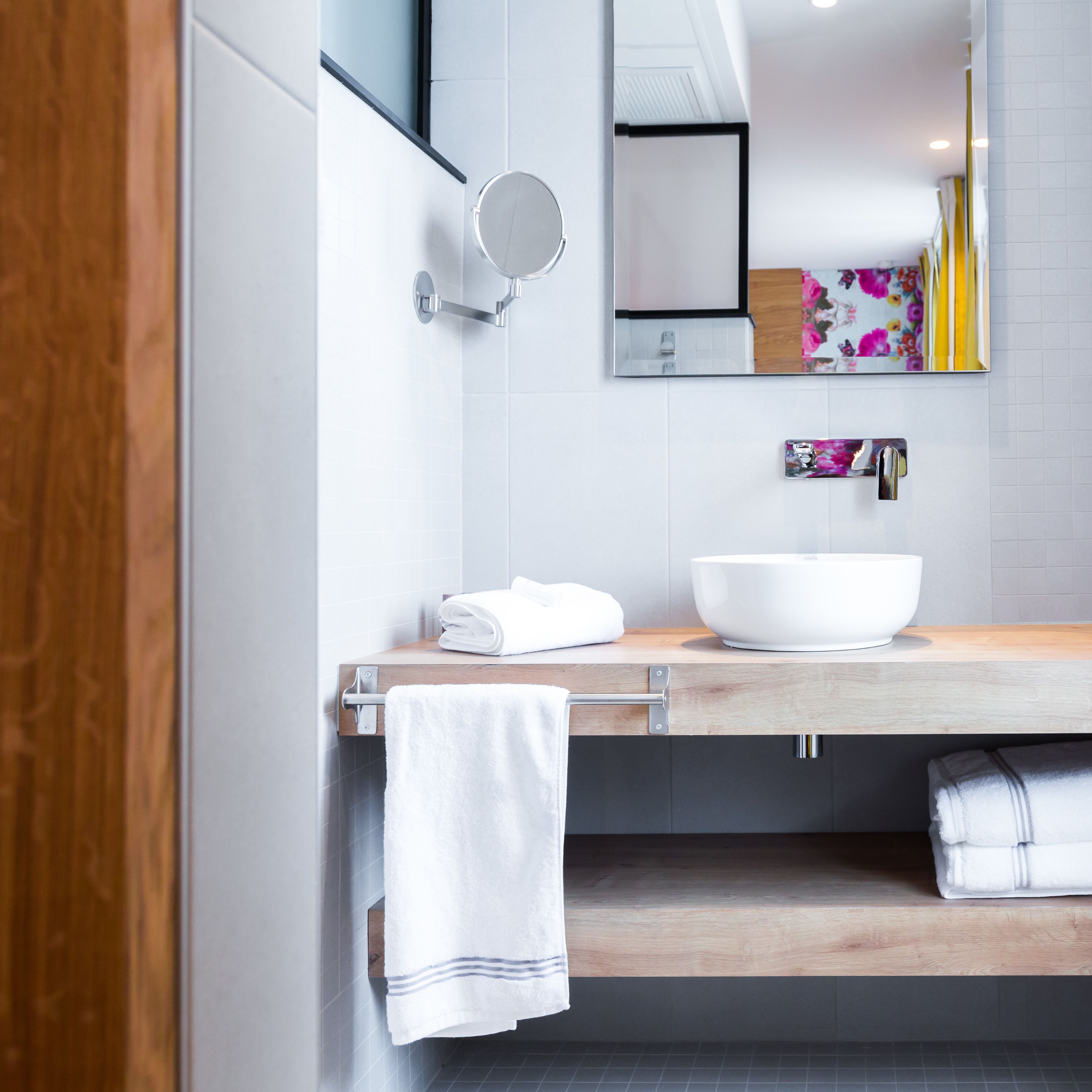 bathroom | shower, hair dryer, bathrobes, slippers