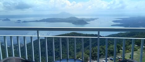 Estudio, 2 camas de matrimonio, vistas al lago | Vistas del balcón