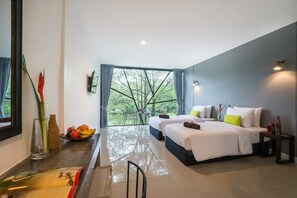 Habitación Deluxe con 2 camas individuales | Cortinas opacas, camas supletorias, wifi gratis